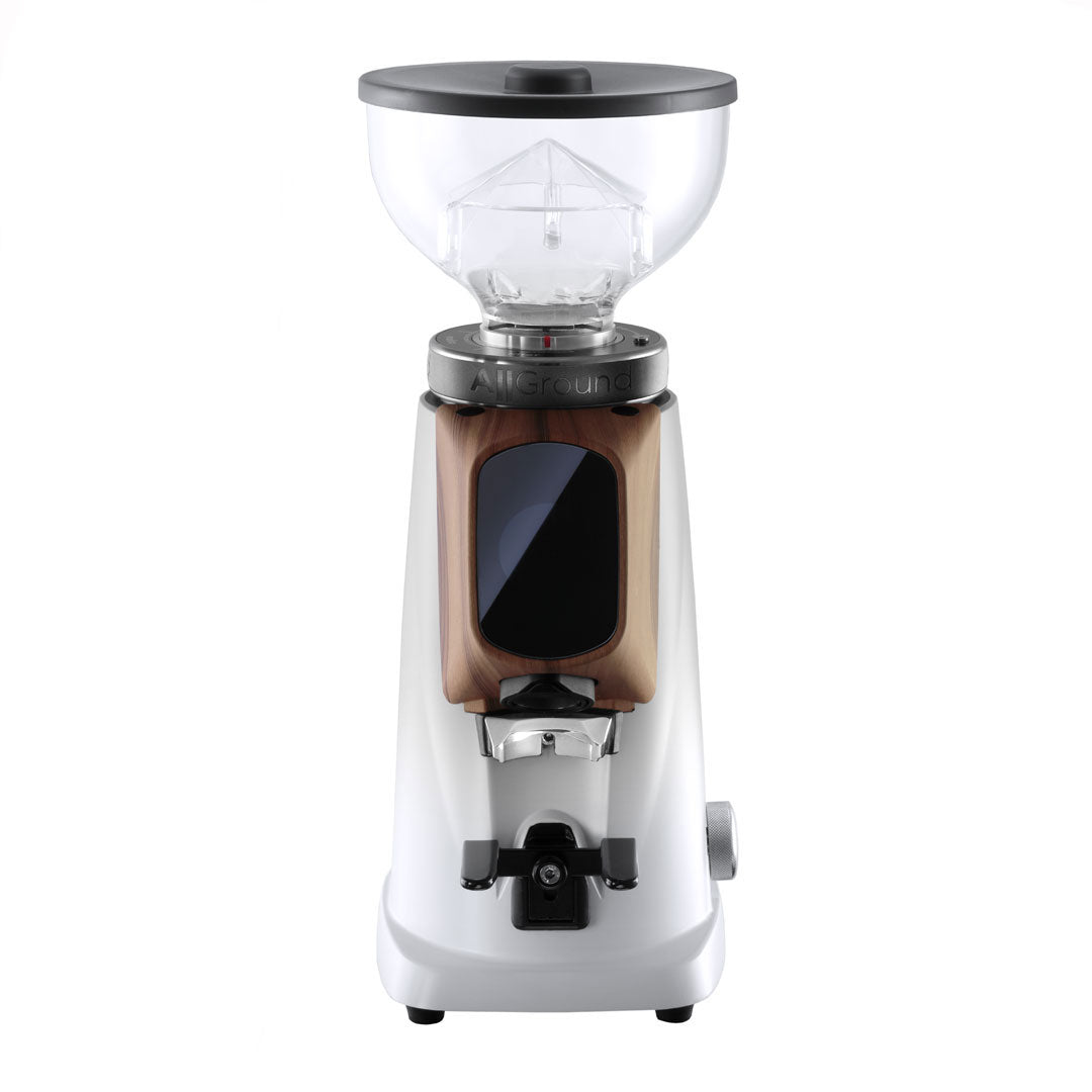allground white with walnut grinder
