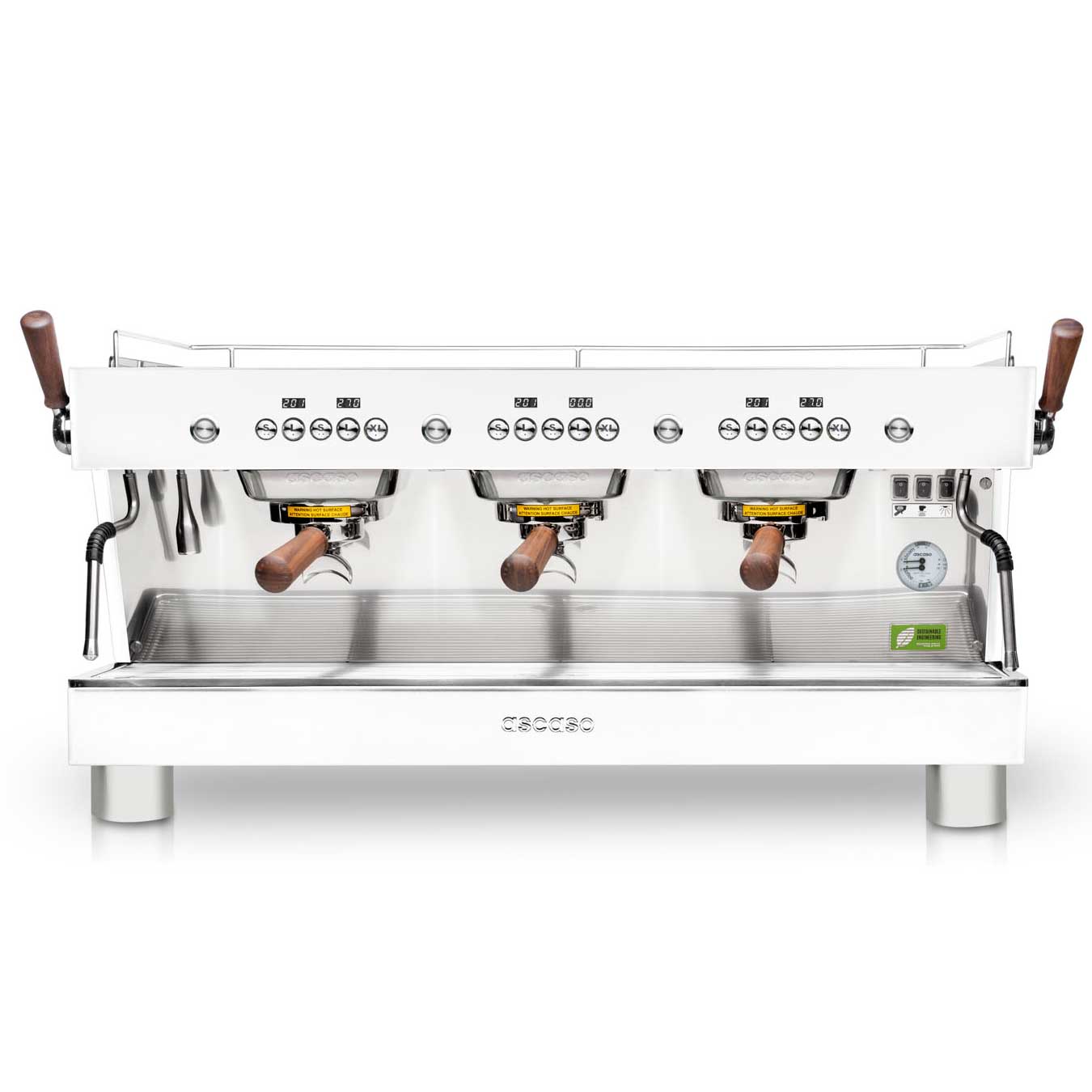 white barista t plus 3 group machine