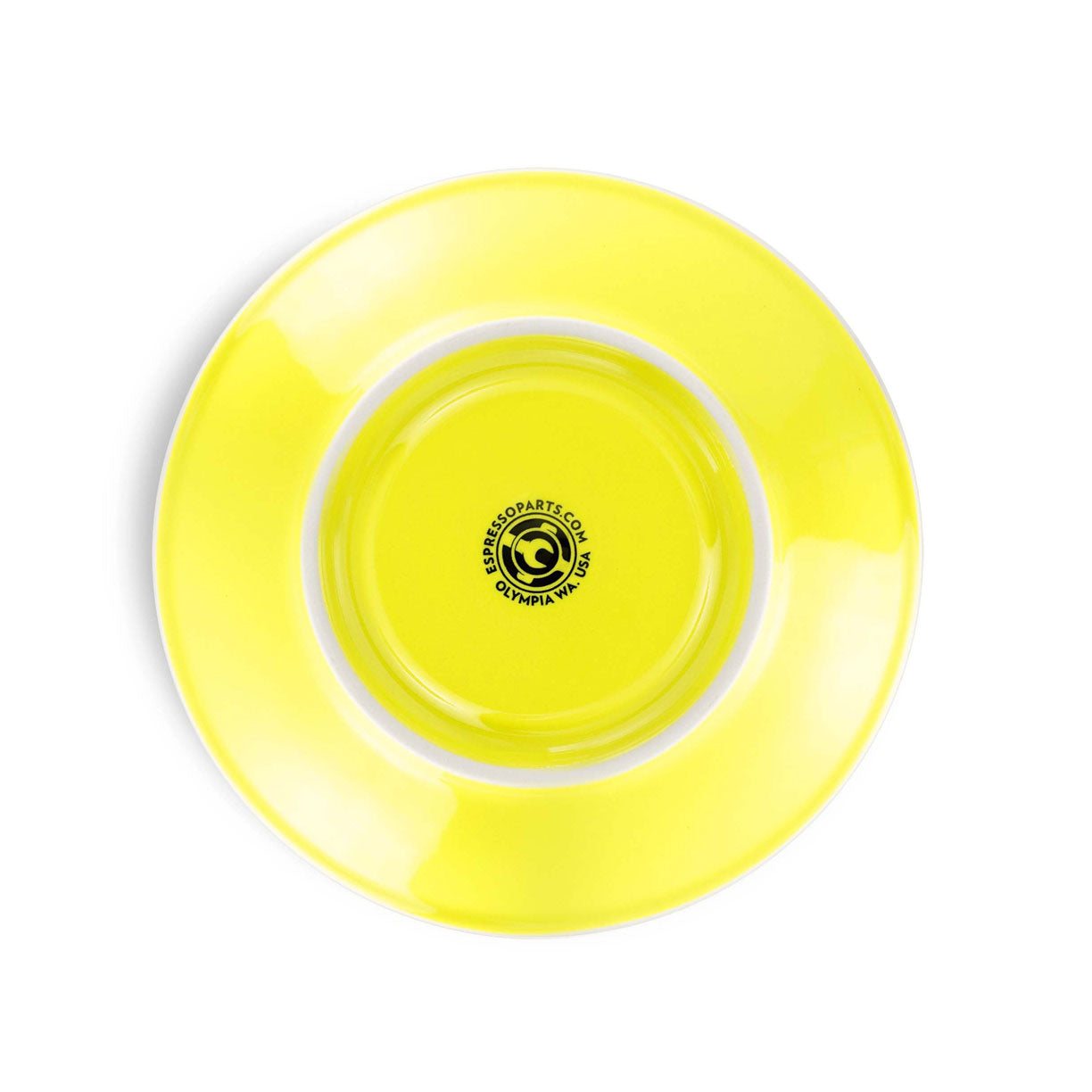 yellow cappuccino cup and saucer set