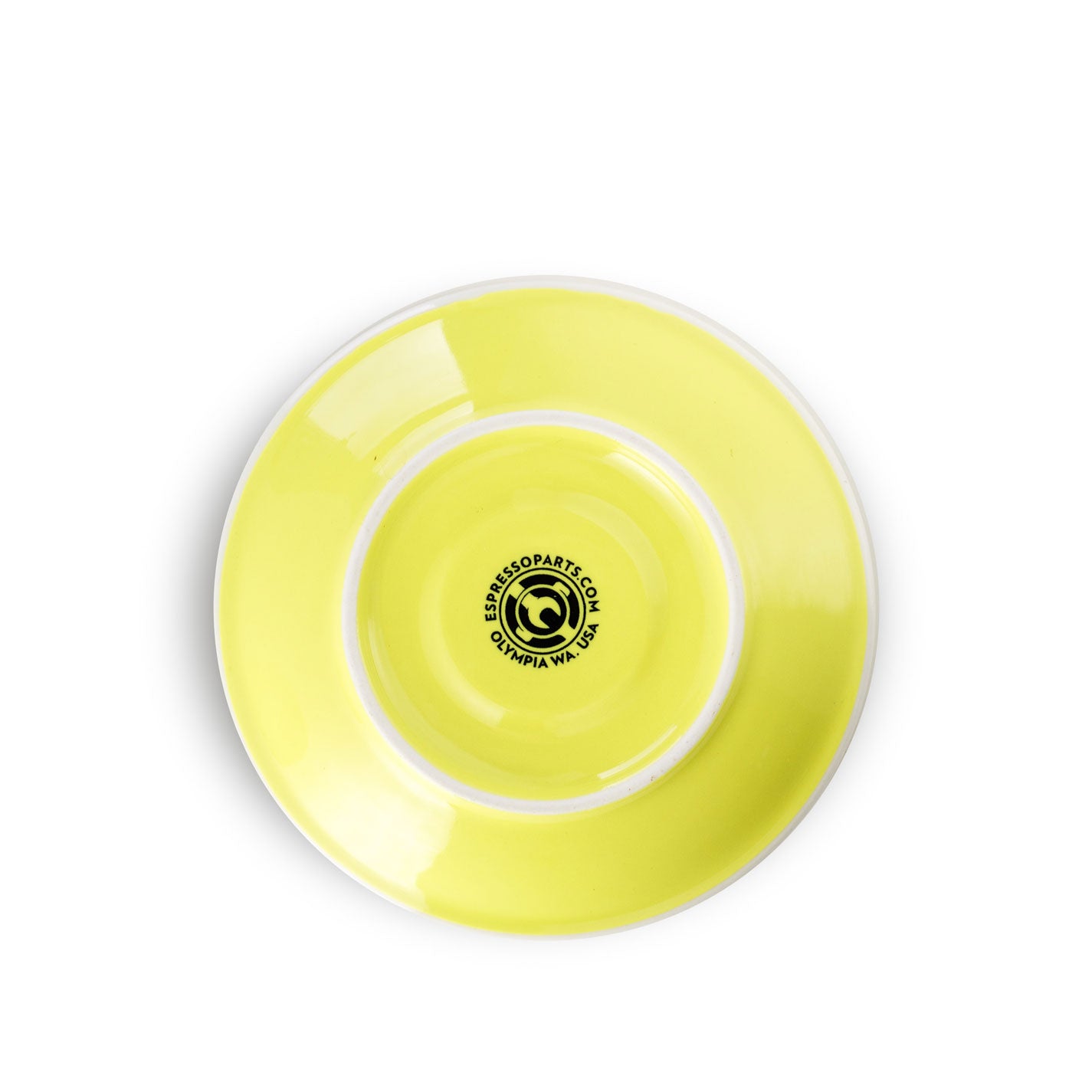 yellow espresso cup and saucer