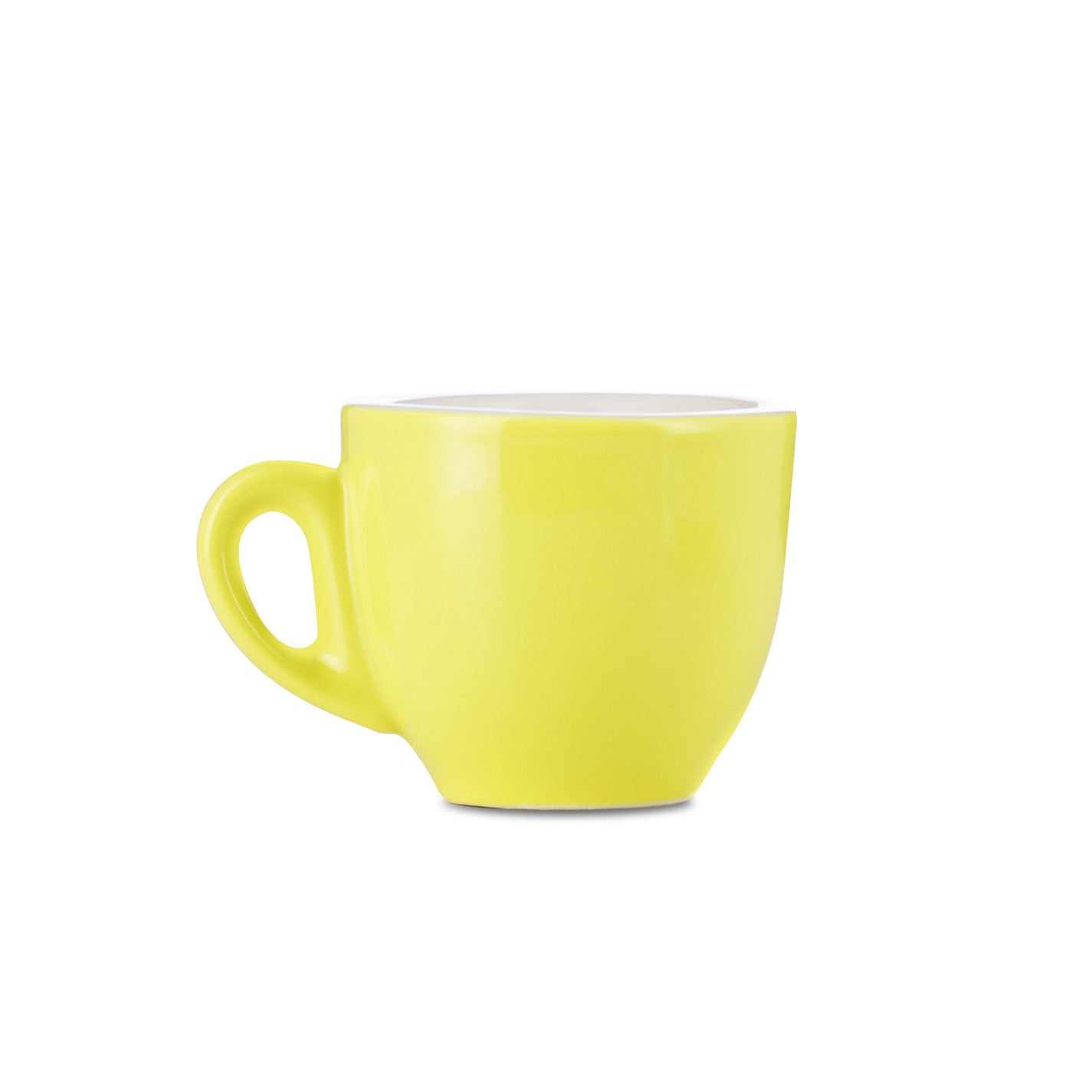 yellow espresso cup and saucer