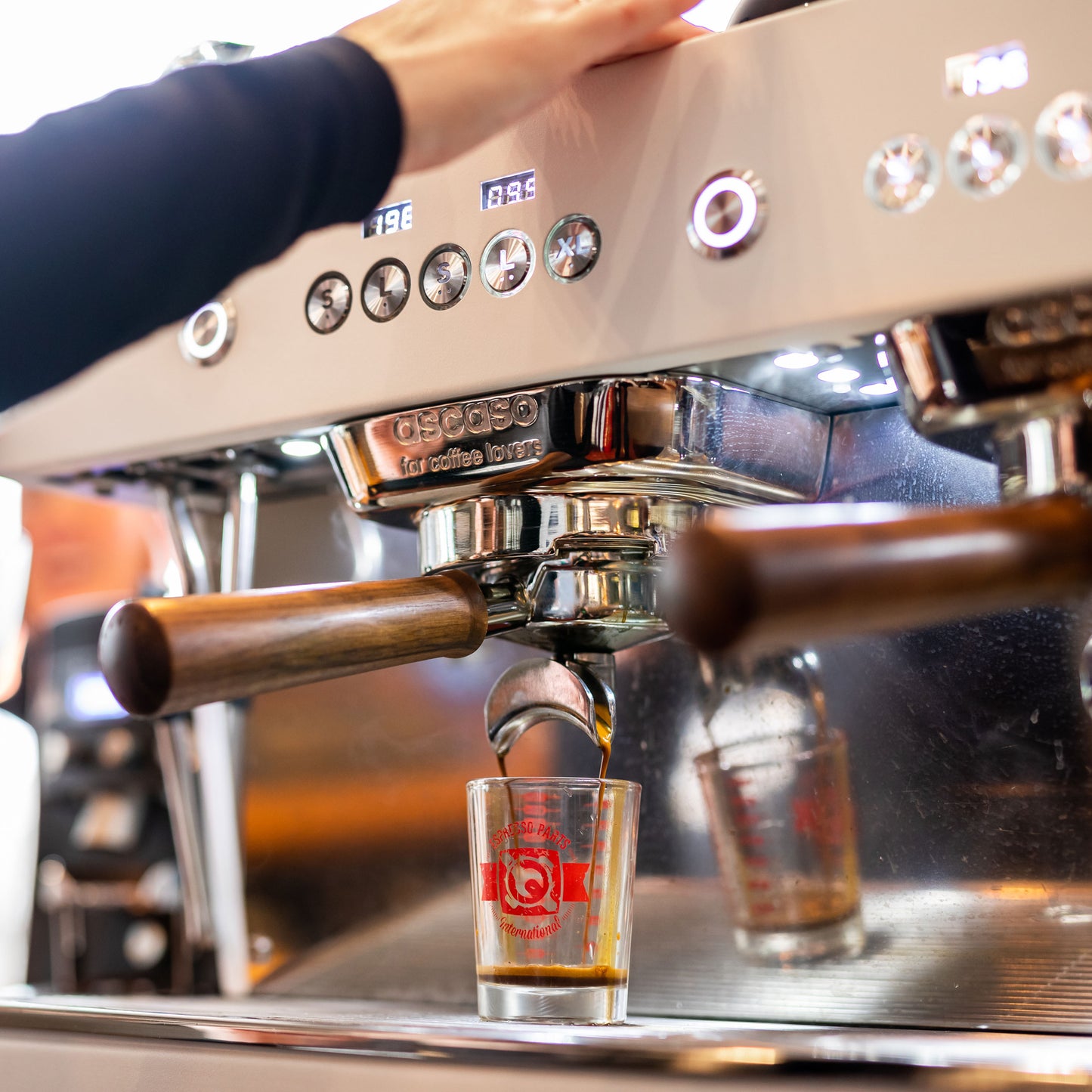 ascaso white 2 group barista t espresso machine