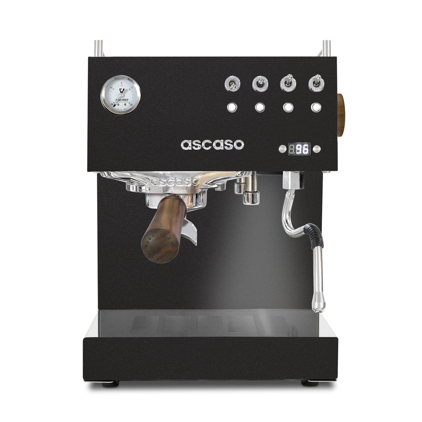 Steel DUO PID Espresso Machine – Dual Thermoblock, Programmable, 120V (Black)