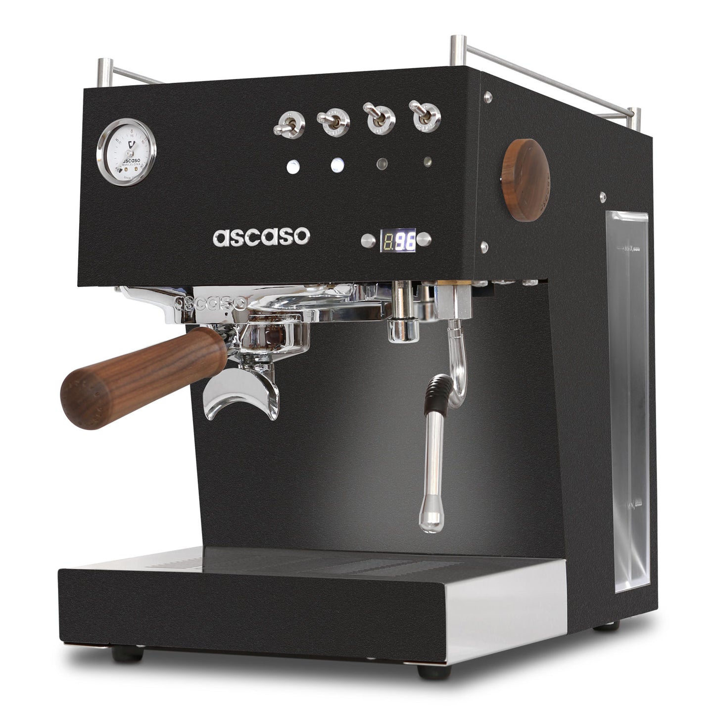 Steel DUO PID Espresso Machine – Dual Thermoblock, Programmable, 120V (Black)