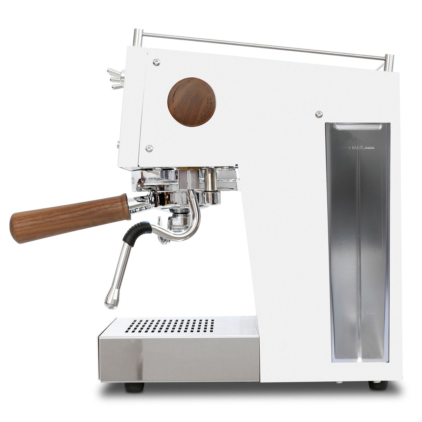 Steel DUO PID Espresso Machine – Dual Thermoblock, Programmable, 120V (White)