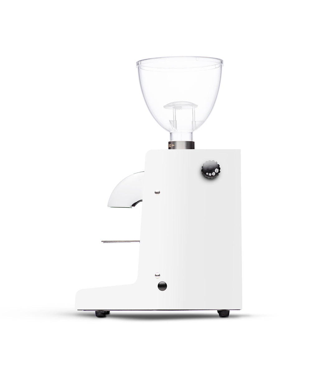i-STEEL Flat Burr Coffee Grinder, 54MM (White)