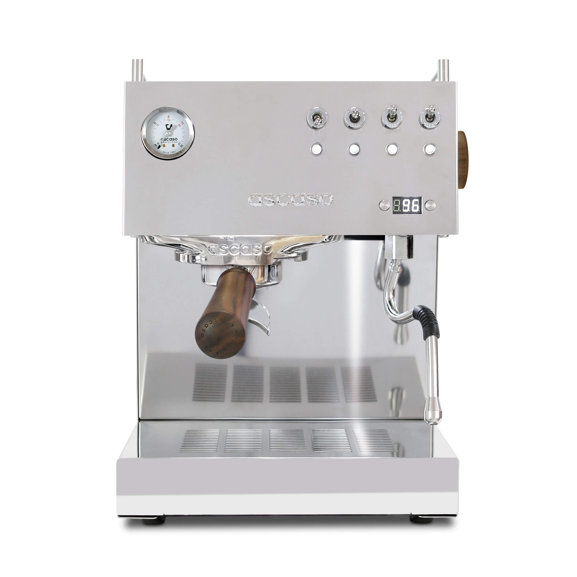 Steel UNO PID, Programmable Espresso Machine w/Volumetric Controls, Si