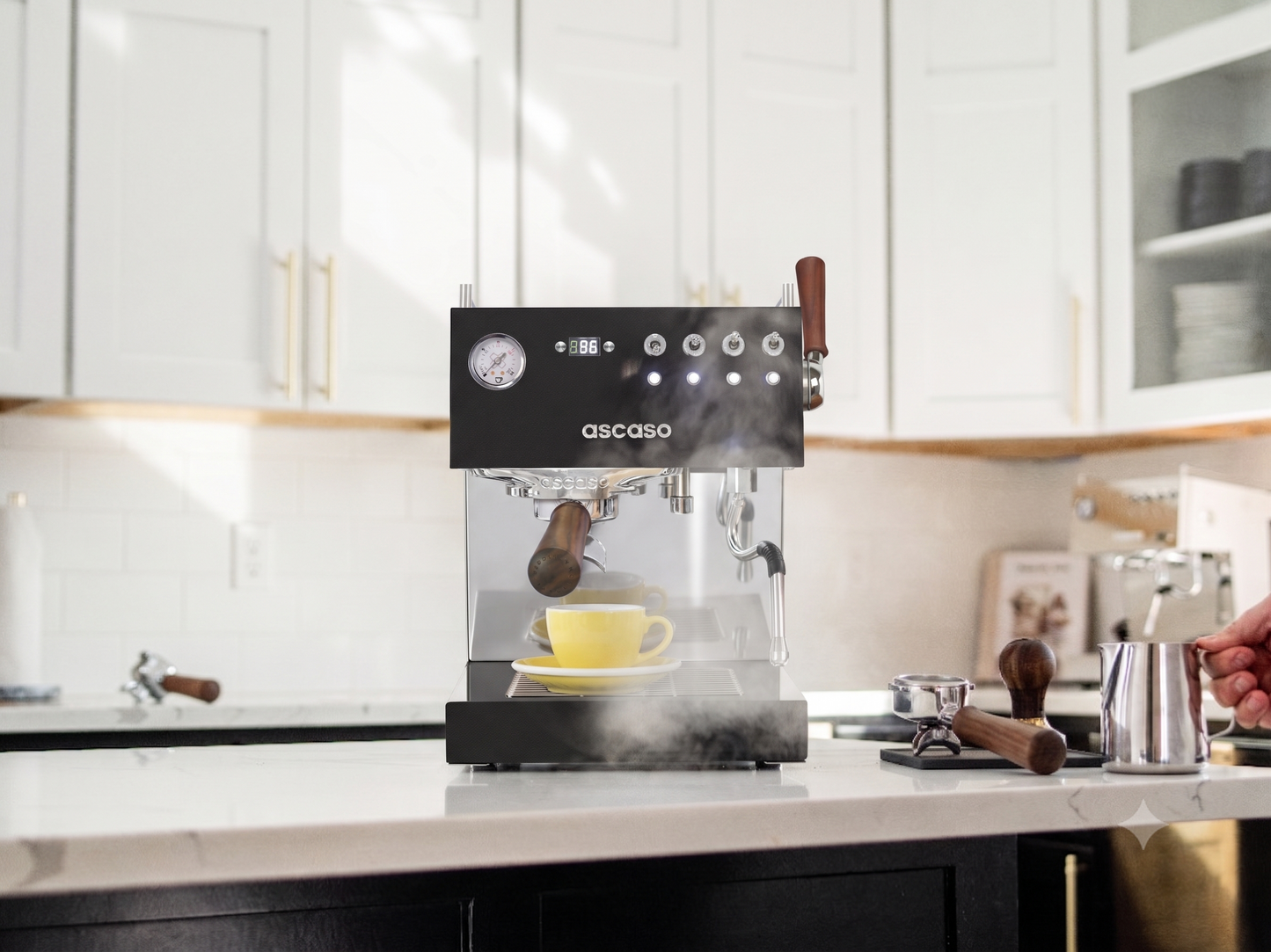 Ascaso Steel DUO PLUS PID Espresso Machine – Dual Thermoblock, Programmable, 120V (Black)