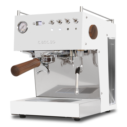 Steel DUO PID Espresso Machine – Dual Thermoblock, Programmable, 120V (White)