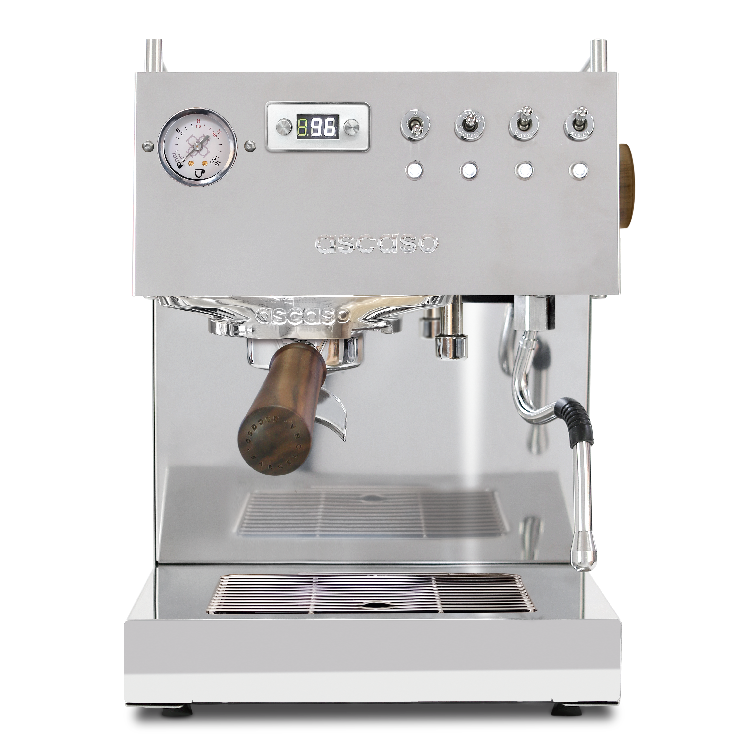 Steel DUO PID Espresso Machine – Dual Thermoblock, Programmable, 120V (Inox)