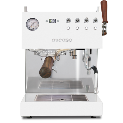 Ascaso Steel DUO PLUS PID Espresso Machine – Dual Thermoblock, Programmable, 120V (White)