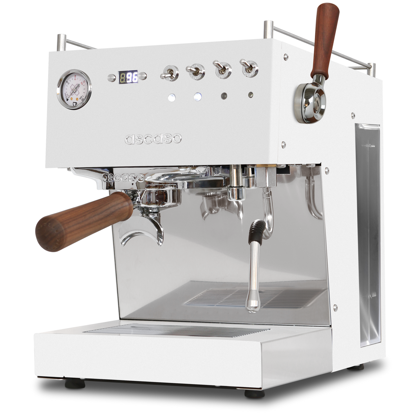 Ascaso Steel DUO PLUS PID Espresso Machine – Dual Thermoblock, Programmable, 120V (White)