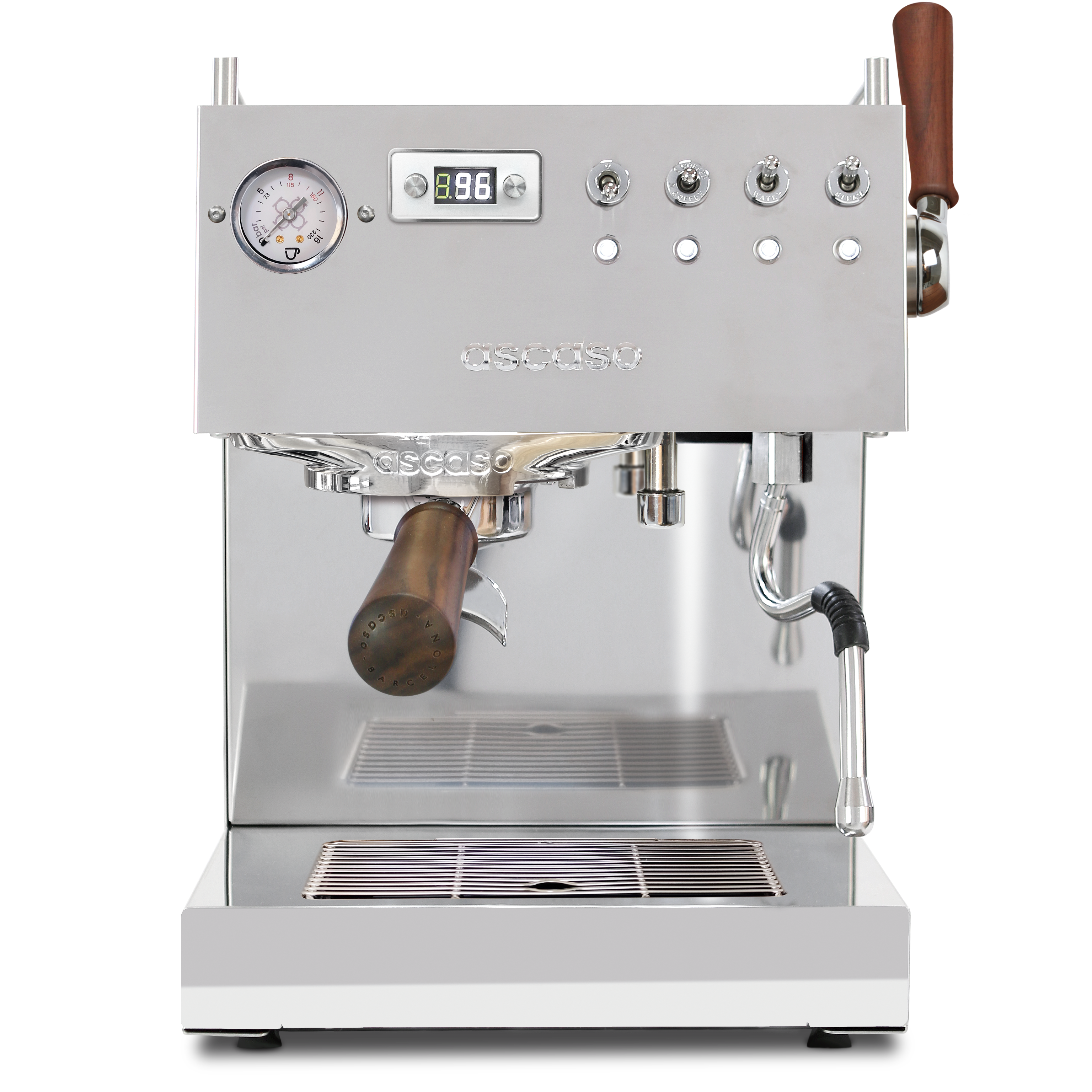Ascaso Steel DUO PLUS PID Espresso Machine – Dual Thermoblock, Programmable, 120V (Inox)