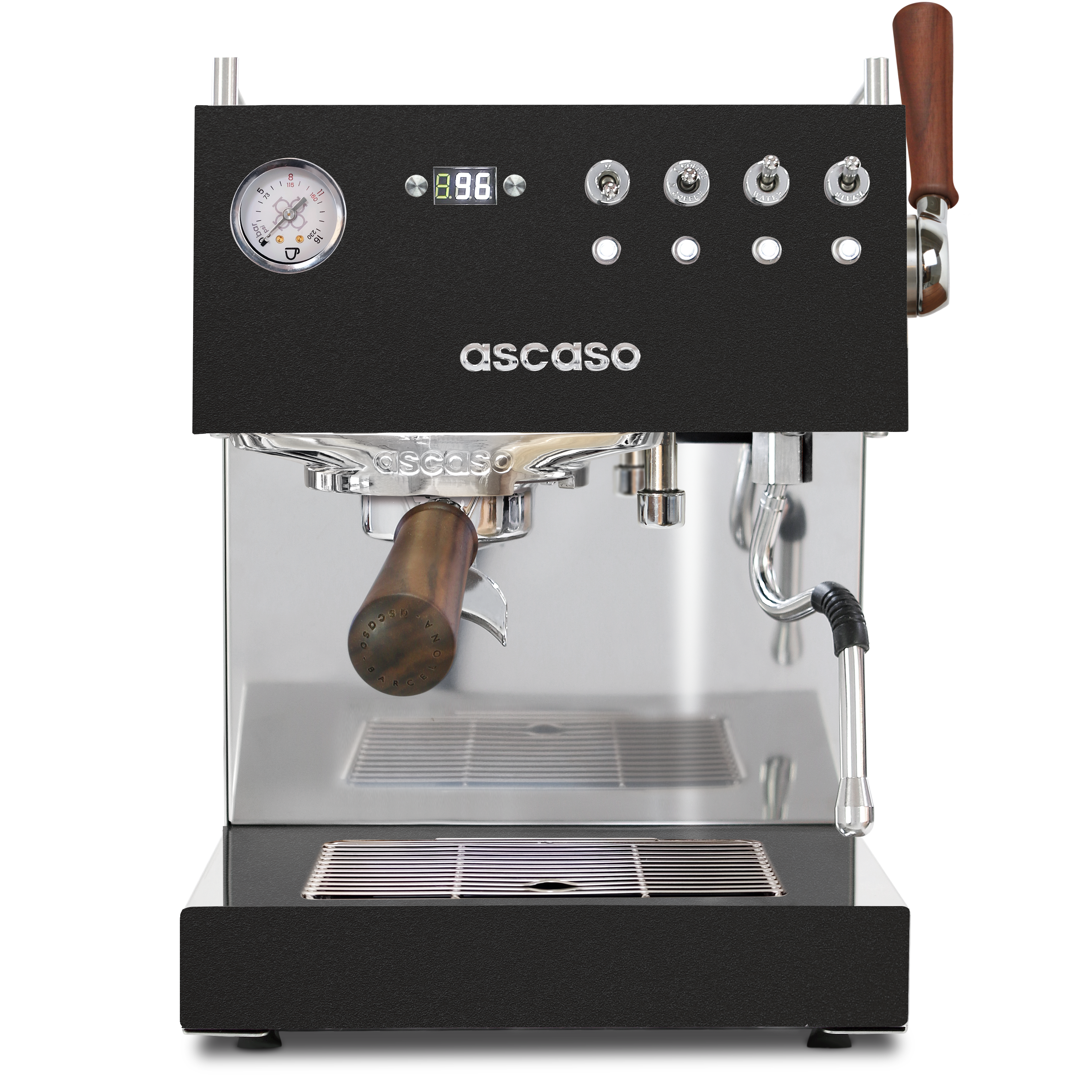 Ascaso Steel DUO PLUS PID Espresso Machine – Dual Thermoblock, Programmable, 120V (Black)