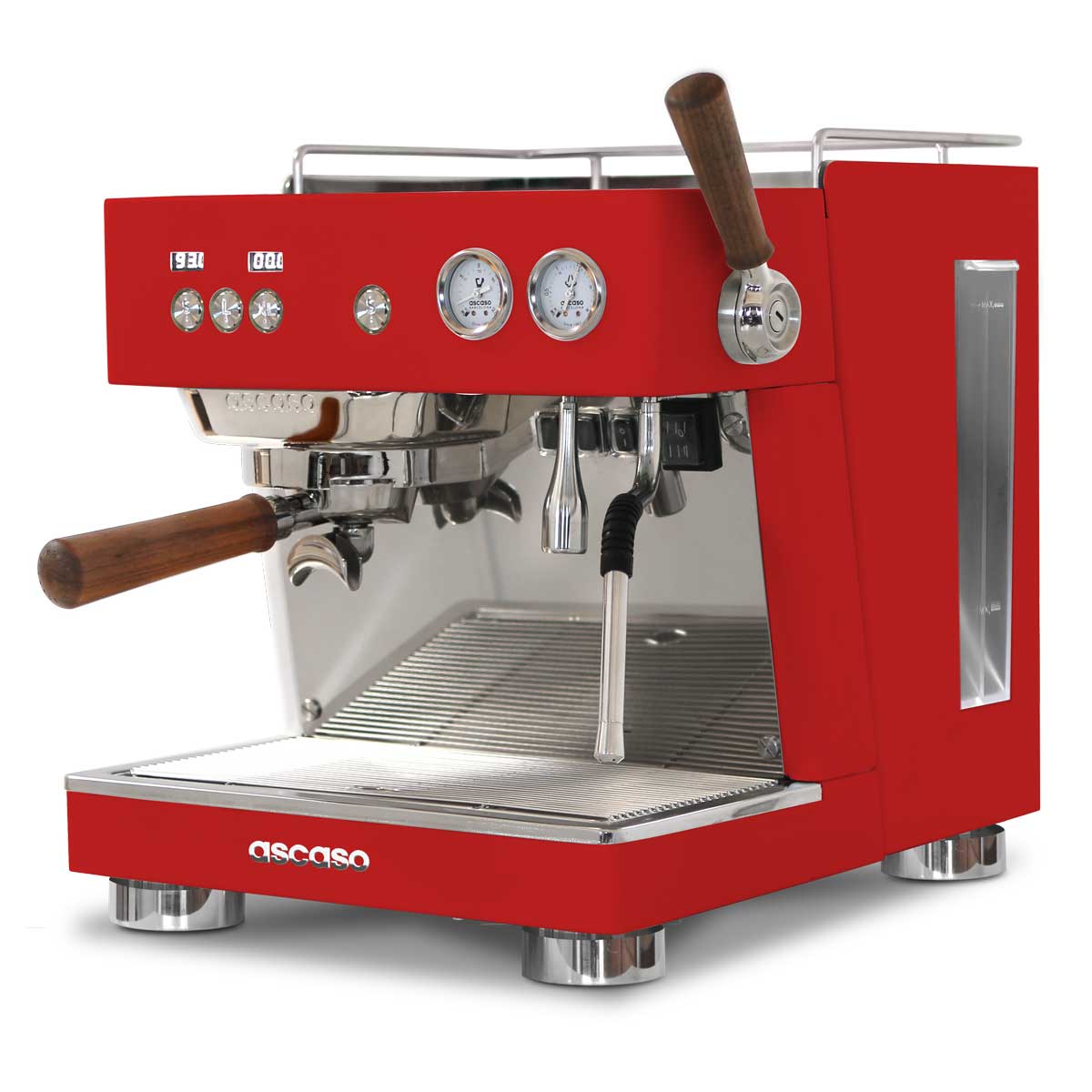 ascaso baby t single group espresso machine in red