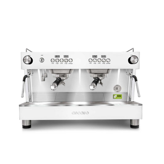 ascaso barista one two group espresso machine in white