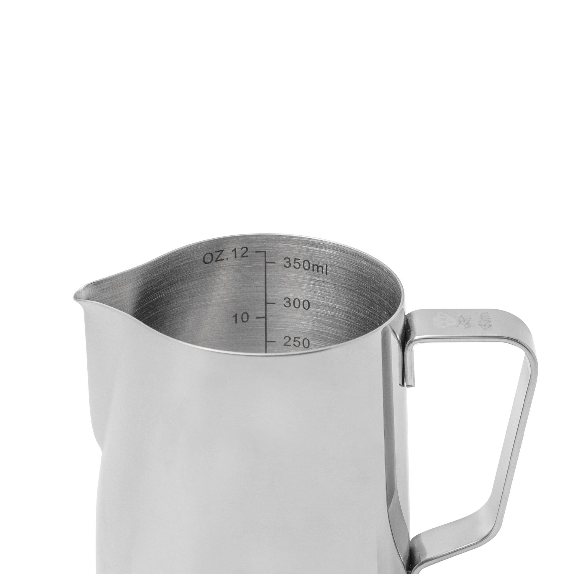 barista basics 12 ounce silver steaming pitcher