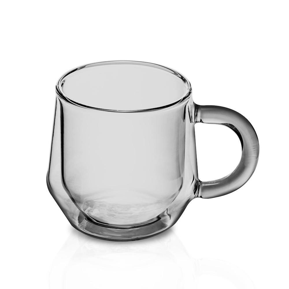 Double Wall Glass Espresso Cups, Set of 2