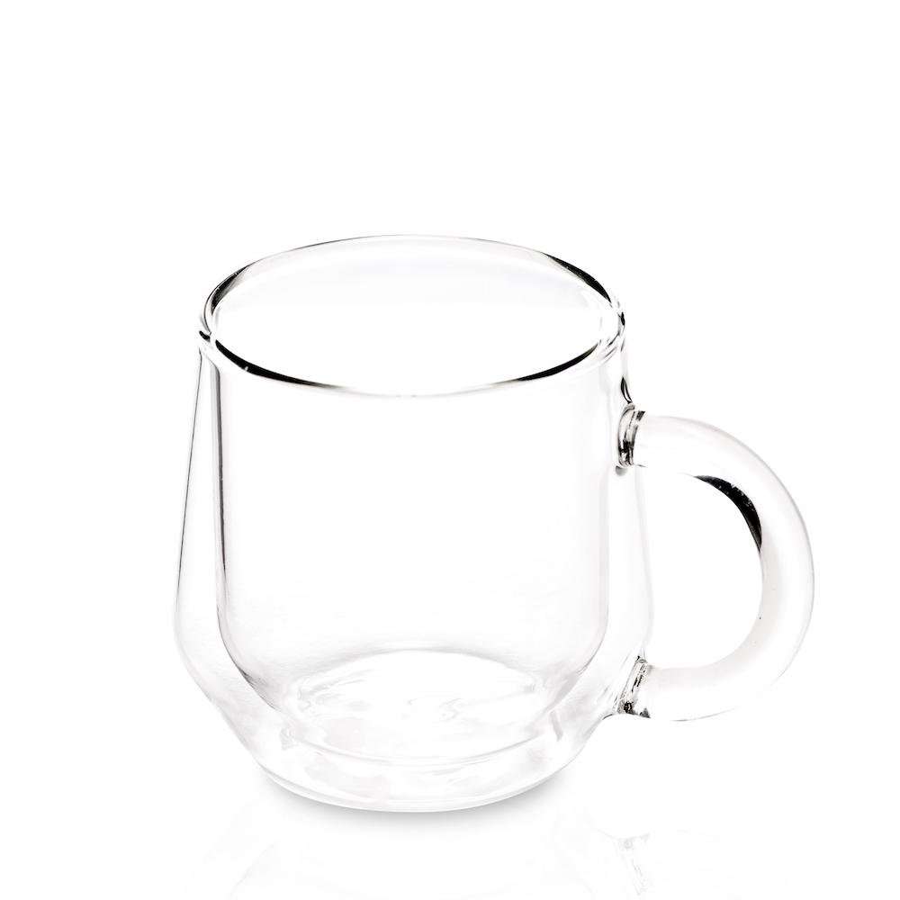 Double Wall Glass Espresso Cups, Set of 2