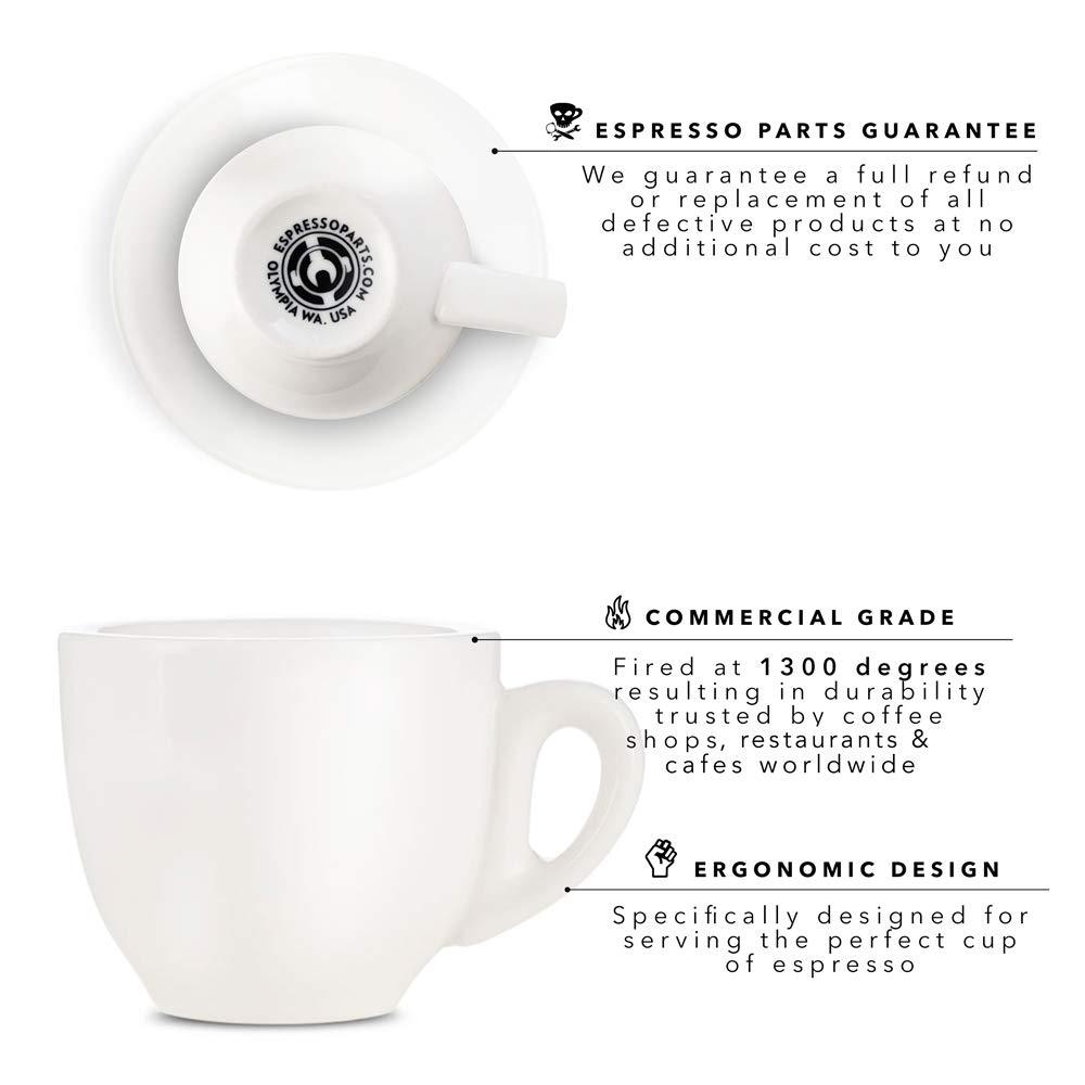 Bodum Fine Porcelain 2 Demi Cup 2 Saucers Espresso - in original