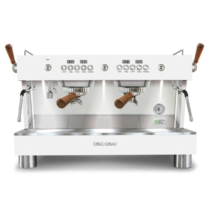ascaso barista t plus 2 group white espresso machine