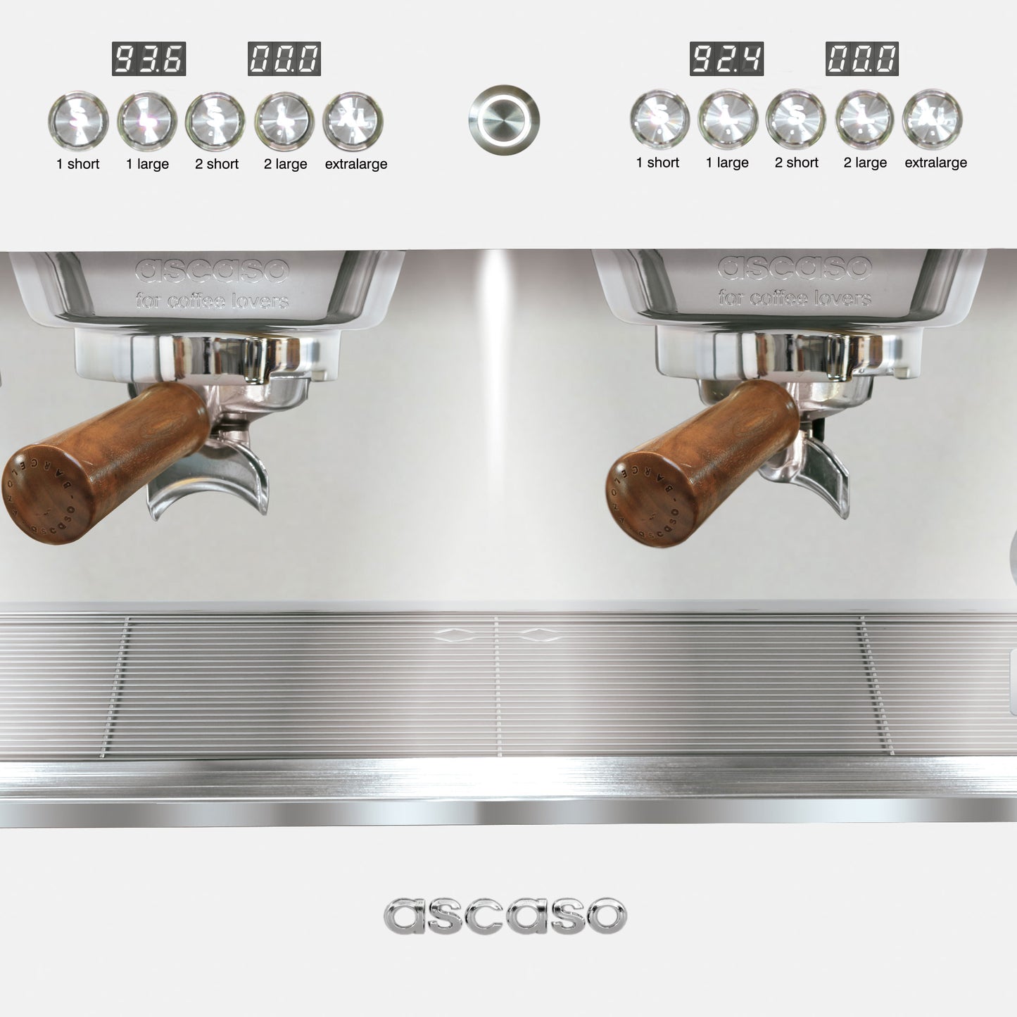 ascaso barista t plus 2 group white espresso machine