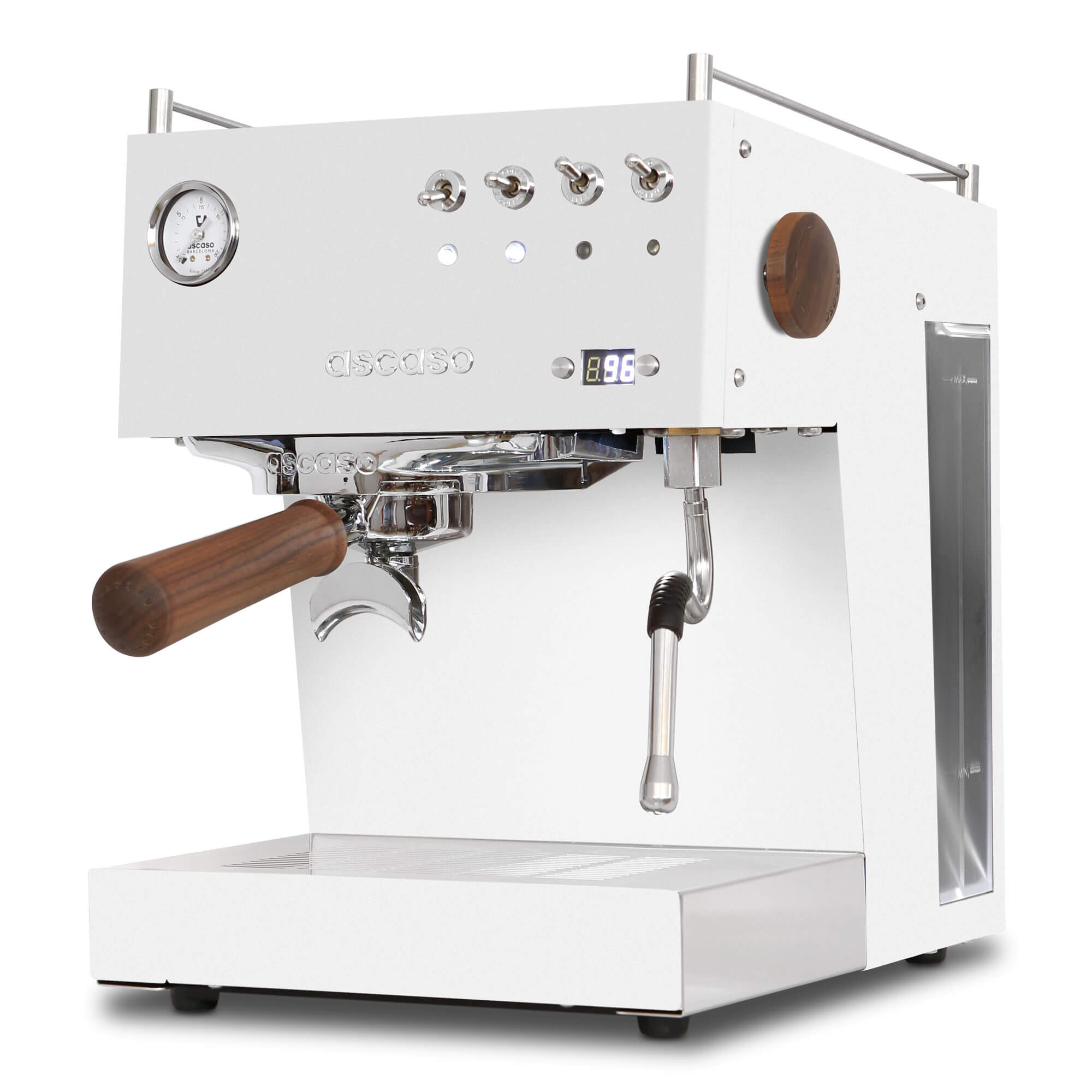 Steel UNO PID Programmable Espresso Machine w/ Volumetric Controls, Single  Thermoblock, 120V (White)